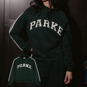 PARKE Forest Sport Stripe Mockneck